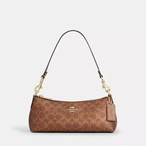 Coach Copper Signature Canvas Shoulder Bag-CCL40